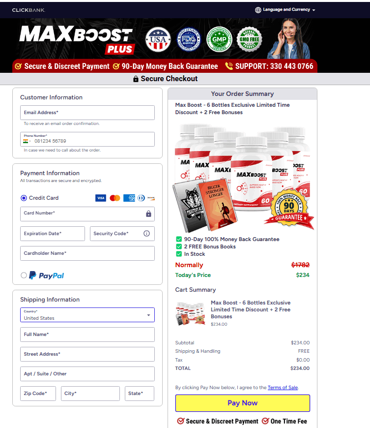 Maxboost juice order form